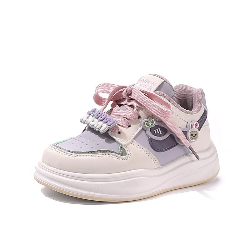 

Обувь для девочек 2025 осень новая детская обувь маленькая девочка милые мультяшные повседневные туфли мягкая подошва легкая спортивная обувь 26-31 hand 6 pairs фиолетовый