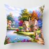 Home Living Room Decoration Cushion Covers Vintage Oil Painting Style Throw Pillow Cover4545 Pillowcase 40x40cm 50x50 45x45