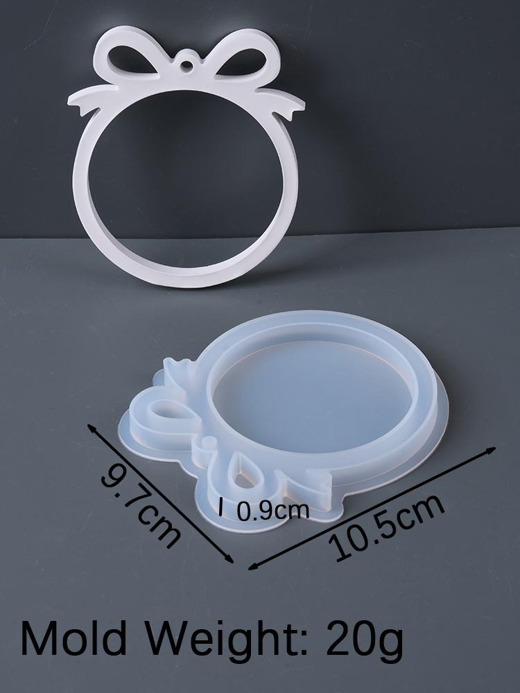 DIY Weihnachtsbaum Anhänger Silikonform Handgemacht Schneeflocke Harzformen Auto Hängeanhänger Gipsform Weihnachtsdekoration