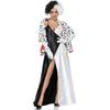 Adult Female Halloween Costume Costume Kuila Dalmatians Costume Cosplay Black and White Witch Suit