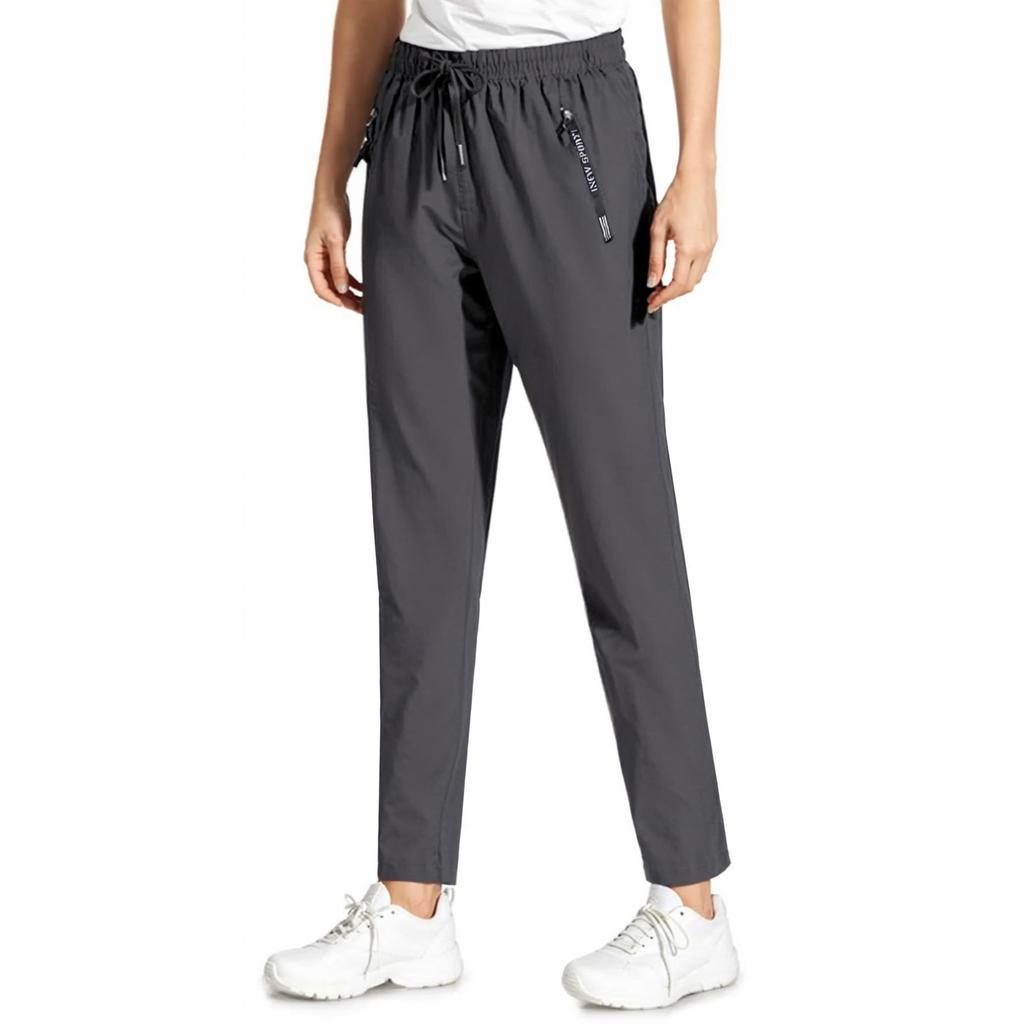 Modische Damen Farbige Elastische Taille Lässige Hosen Mit Taschen Und Sporthosen