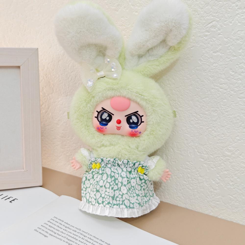 Macaron Little Rabbit Doll Clothes: Cute Pendant, Outfit for 3-Year-Old, Blind Box Edition