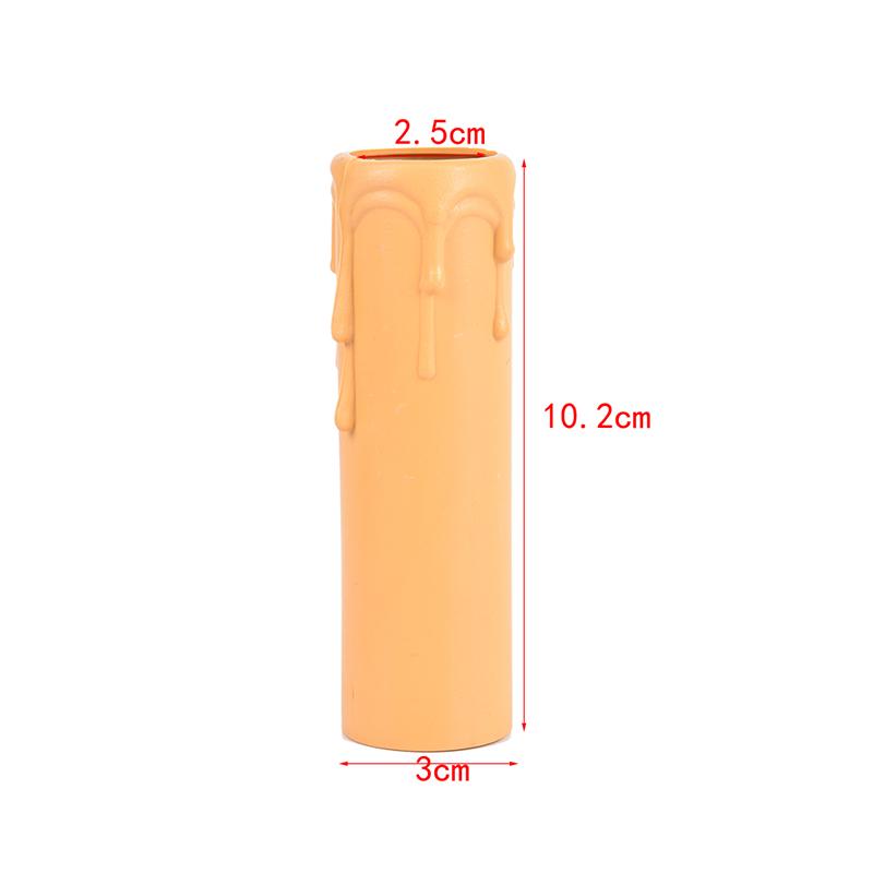 10pcs/Set Plastic Candle Lamp Holder Tube Candle Lamp Base Sleeve Candle Bulb Base Cover Chandelier Part