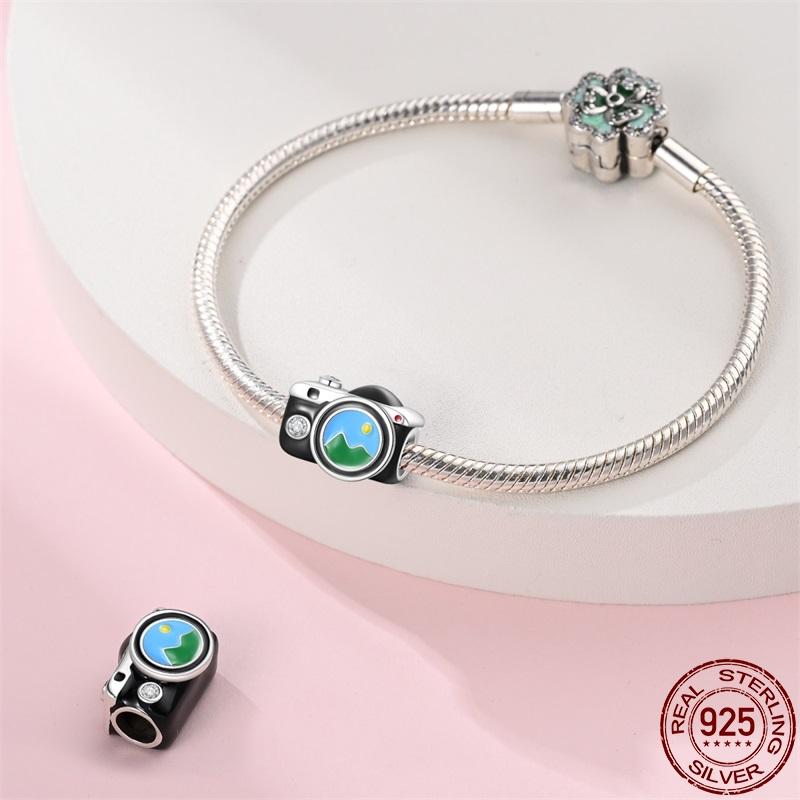Copper Off-Road Vehicle Camera Travel Art Pendant Compatible With Original 3Mm Pan Bracelet Jewelry For Women Birthday Jewelry Piece Present