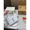 Mini Quilted Chain Shoulder Bag Crossbody Tote Women Soft PU Water Bucket Style With Zippered Pocket