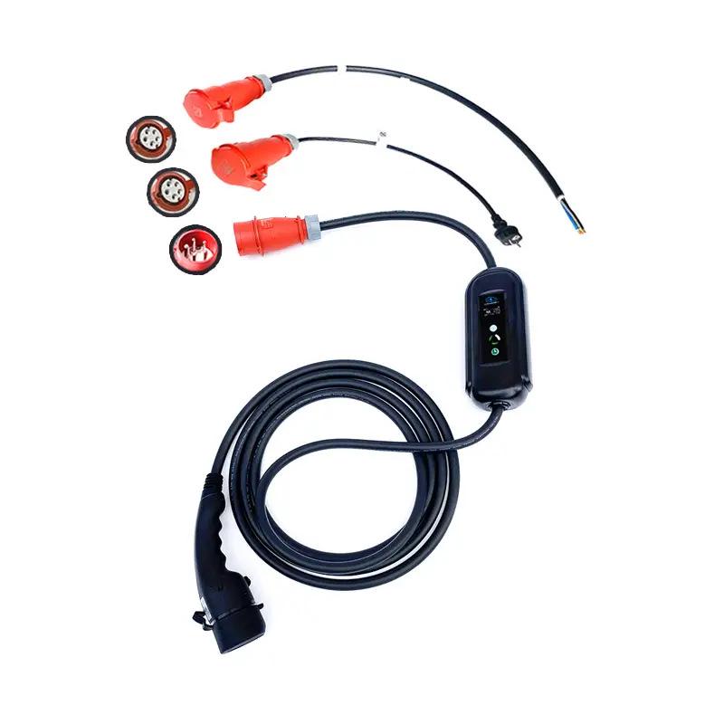 22kW Portable AC Fast Charger for EVs, Type 2 EU, Type 1 US