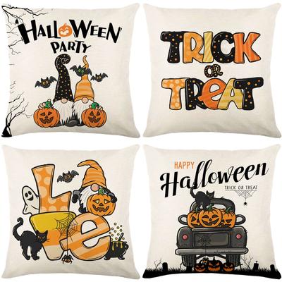Halloween Pillow Cover Home Living Room Sofa Linen Printed Pillow Cover Bedroom Cushion Cover
