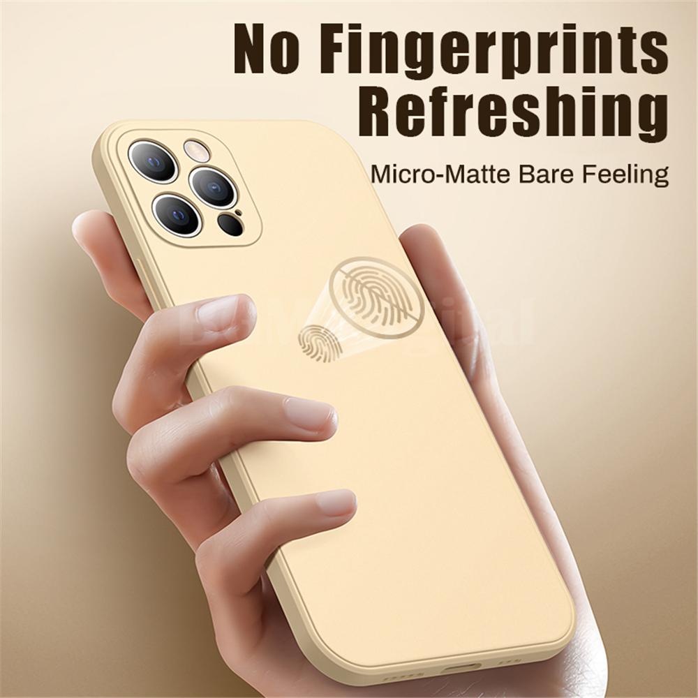 Capa de silicone líquido quadrado oficial para iphone 12 13 11 pro max mini xs x xr 7 8 plus se 2 original fina capa macia doces coque
