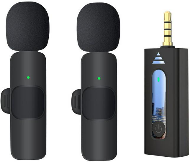 Wireless Lavalier Microphone: One-to-One/One-to-Two, Reverb & Monitoring, Noise Reduction for Live Streaming