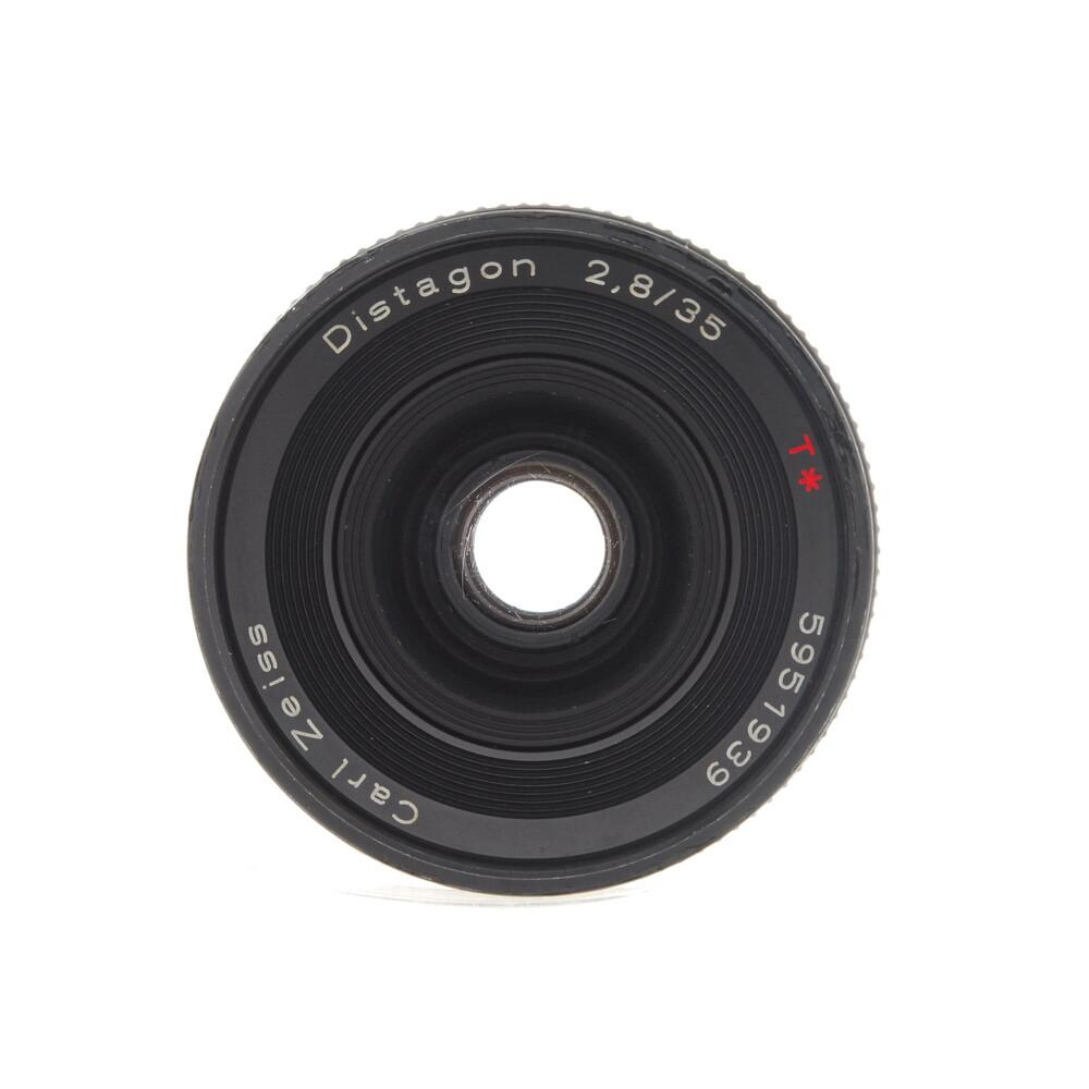 

Б/у EXC+4 Contax Carl Zeiss Distagon T* 35mm f/2.8 AEJ, передня кришка, задня кришка