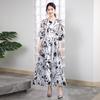 2025 Women's Plus Size Evening Banquet Dress - Slimming, Elegant, and Versatile Printed Design