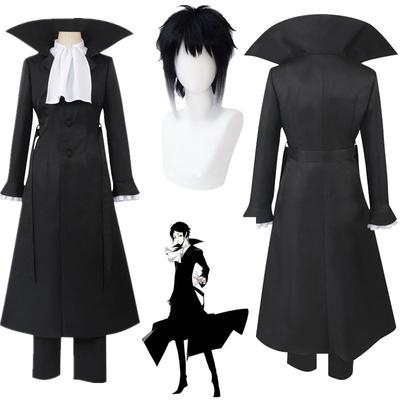 Anime Bungo Stray Dogs Akutagawa Ryunosuke Κοστούμι Cosplay Κοστούμια Κάπα Μαύρη Στολή Απόκριες Χριστουγεννιάτικο Πάρτι Ρούχα
