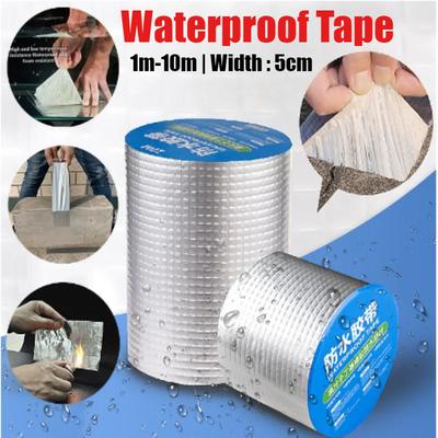 Waterproof Tape High Temperature Resistance Aluminum Foil Thicken Butyl Tape Wall Pool Roof Crack Duct Repair Sealed Self Tape