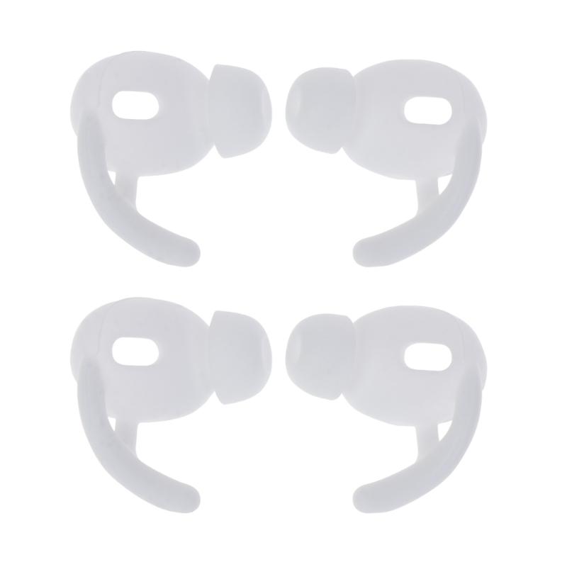 2 Pairs Soft Silicone Ear Pads Eartips Earphone Silicone Case Ear Hook In-ear Earbuds for 3 Earphones белый