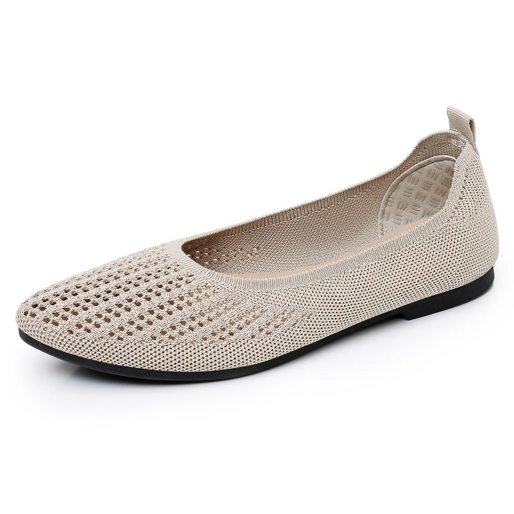 Women Shoes Soft Soft Upper Breathable Casual Shoes V Cut Mesh Flat Loafers Casual daily Comfortable Lightweight Non-slip Soft sole Easy to wear