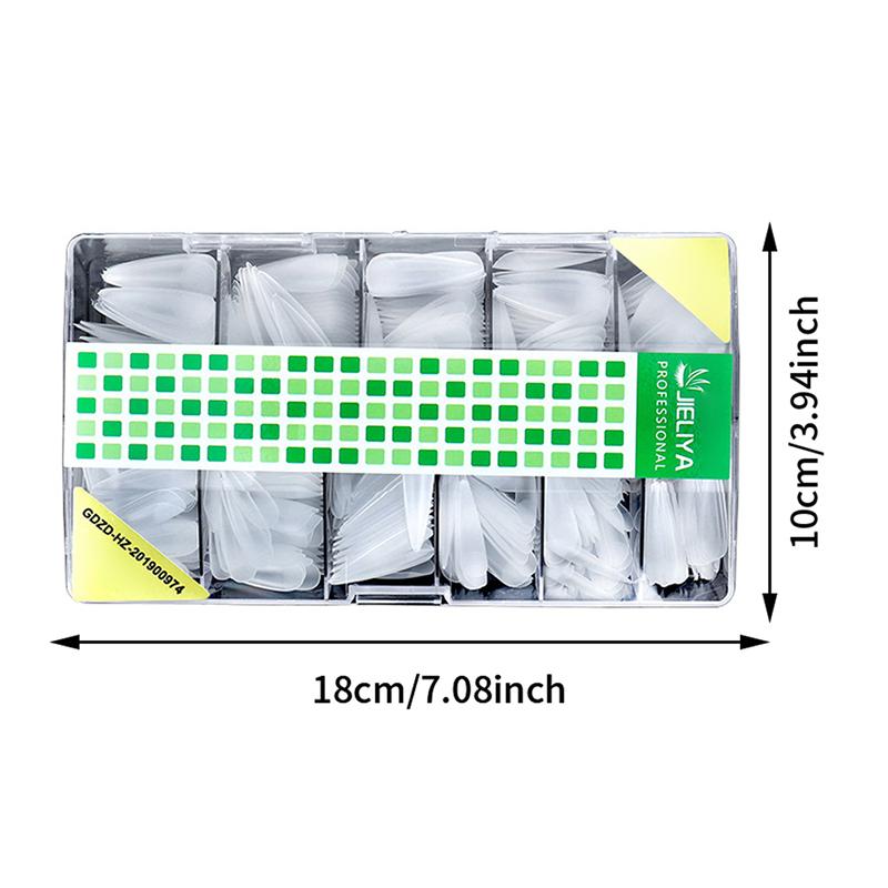 500Pcs/Box Nail Extension Tips False Full Tips Nails Diy Nail Art Fake Nail Tips Nail Polish Manicure Tool