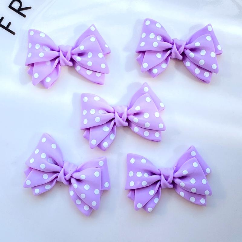 12Pcs/Lot New Mini Cute Mixed Cartoon Bow Flatback Resin Kawaii Scrapbooking Embellishments Diy Accessories