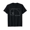 Fibonacci Golden Ratio T Shirt Vintage Washed Stretched Graphic Comfortable Homme Top For Everyday Wear Designer Clothes