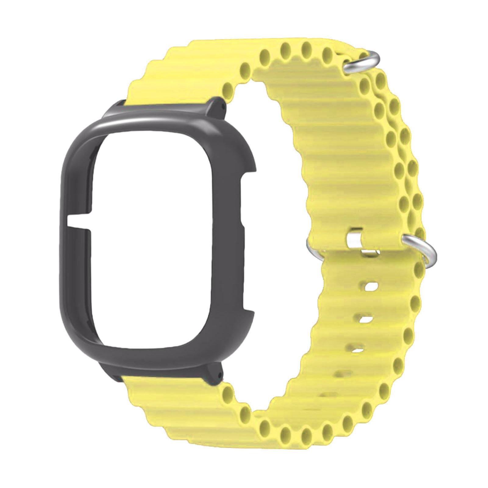 

Wristwatch Strap Anti Falling Easy Installation Durability Flexible Adjustable Sport Silicone Band with Case for Maintenance жёлтый