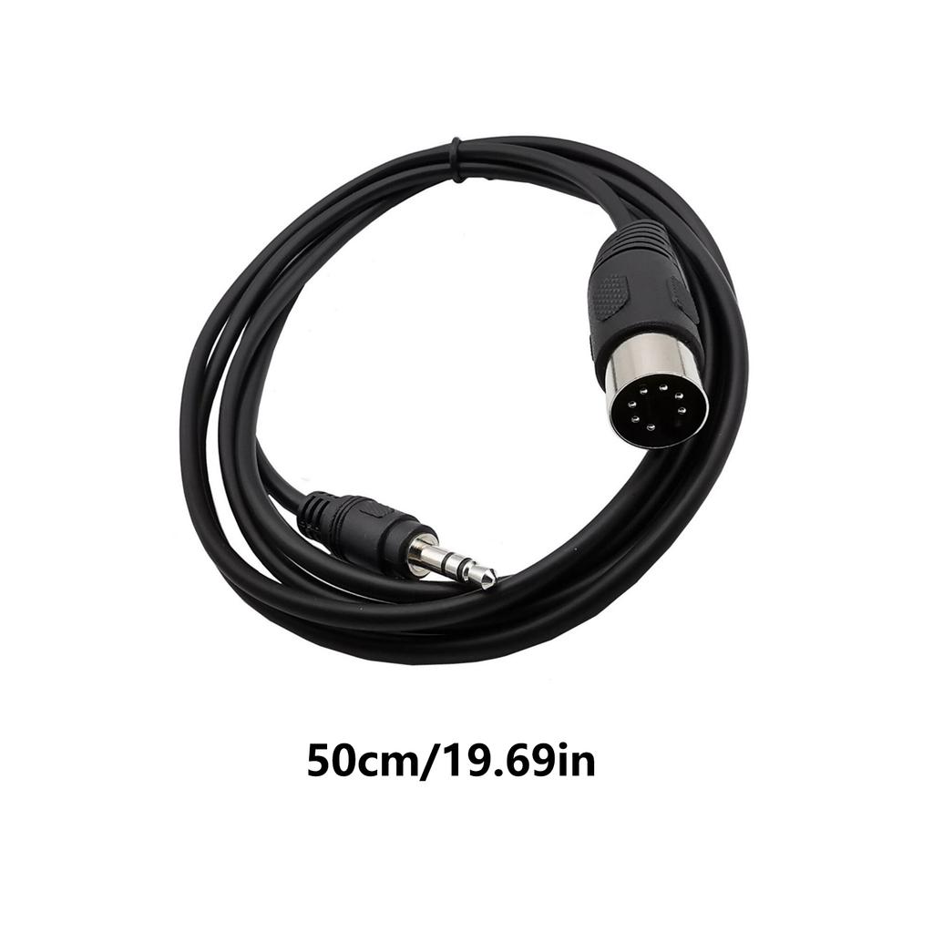 Flexible 3.5mm to DIN7P Cable DIN7P Male to DC3.5mm Audios Cable for Clear Signal Transfer for DIN7 Stereo Equipment