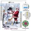 Popular 5D Diy Cross Stitch Christmas Tree Santa Snowman Painting Full Drill Cross-Stitch Crafts Kit Wall Sticker Home Decor