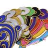 DIY Ethnic Embroidery Cloth Patch: Auspicious Cloud Gold & Silver Iron-On Design 2960#
