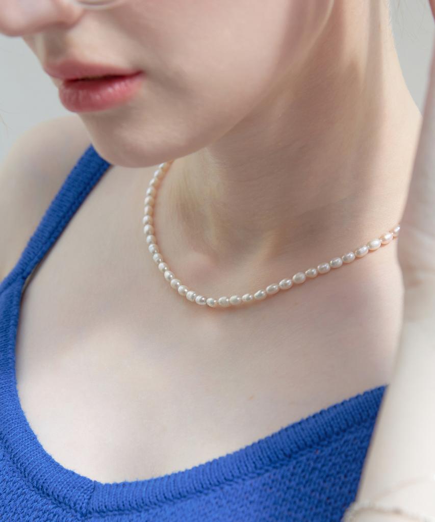 Dmoment Amel Fresh Water Pearl 925 Silver Necklace