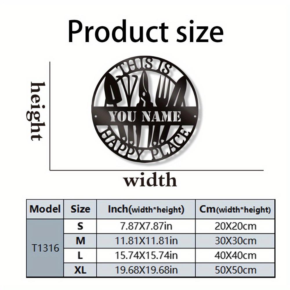 Unique Handmade Customizable Name Metal Wall Sign Personalized Outdoor Decor Durable Iron Art 20cm