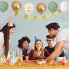 28 Pcs Birthday Decoration Set Foil Balloon Green Gold White Birthday Decorations Happy Birthday Banner, Balloons, Pennants kit