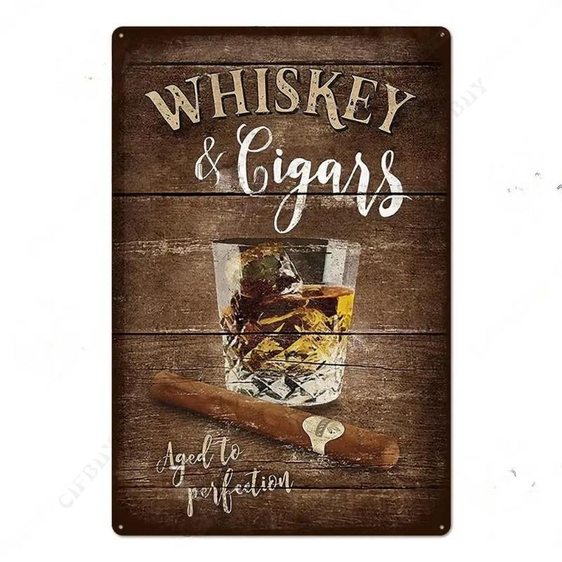 Bar Decor Metal Posters, Wall Sign Plaques 20x30cm