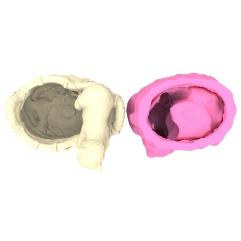 Durable Silicone Mold Alpacas Shape Basket Flower Pots Epoxy Molds Succulent Planter Pots Casting Mould Home Decorations