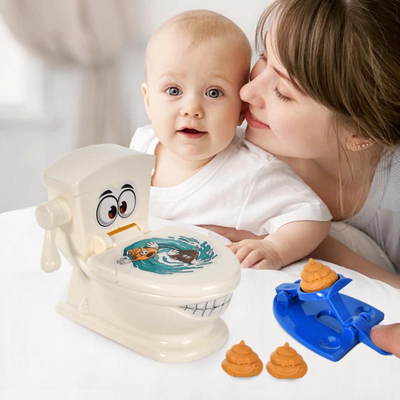 Children's Educational Prank Toy: Cross-border Projection Toilet Ejection Simulator
