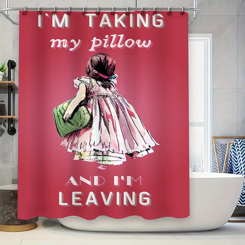 

Leave Your Comfort Zone With This Red Shower Curtain Bold Statement For Bathroom Decor W60H190(CM)-1 Pcs