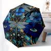 Blue Floral Dragonfly Tapestry: Bohemian Wall Hanging for Bedroom DecorUmbrella with Cute Design, Portable 3-Fold Compact Umbrella for Men & Women, Va