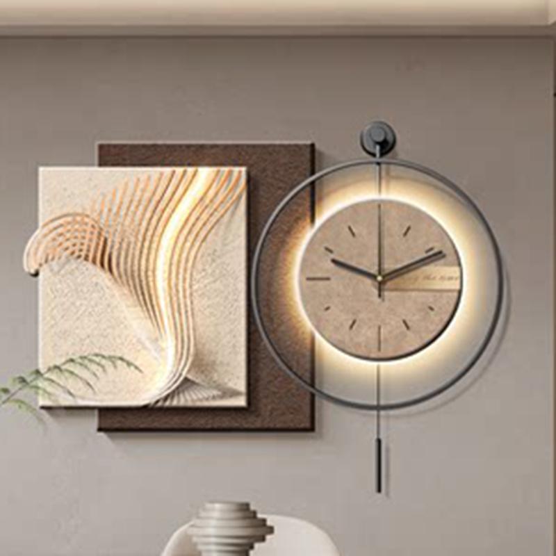 Bedrooms Led Clock Wall Art Mural Fashion Creative Aesthetic Interior Simple Wall Watch Big Size Luxury Wanduhr Room Decorations