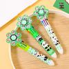 3Pcs Wholesale Creative Cute Panda Ten Color Ballpoint Pen Cartoon Bear Multi Color Hand PenStationery Wholesale Back To School