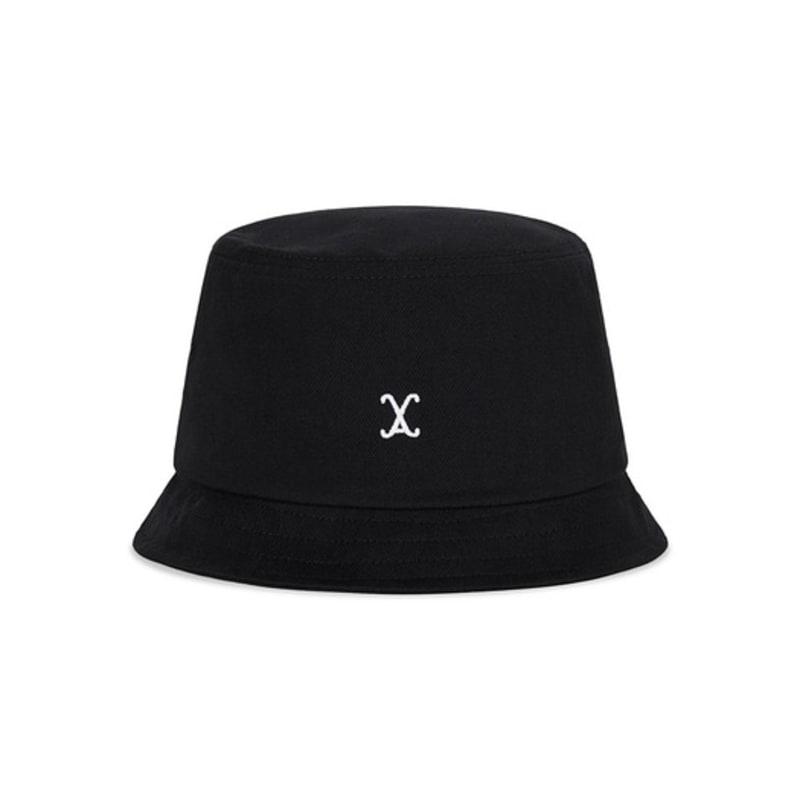VARZAR VA Curved Logo Short Visor Bucket Hat Black