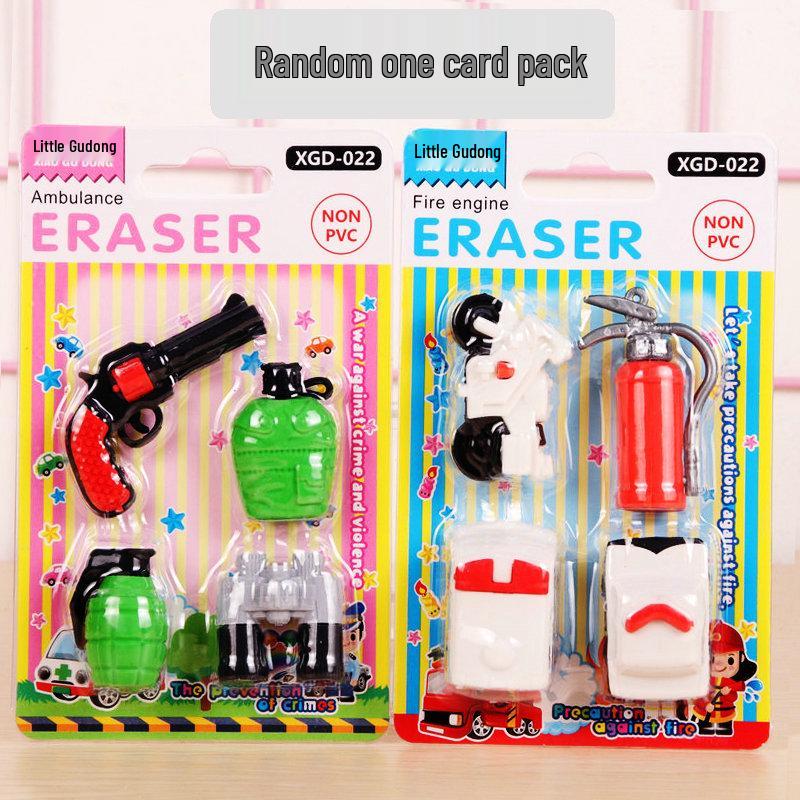 Adorable Cartoon Mini Eraser Set for Students – Perfect Back-to-School Gift