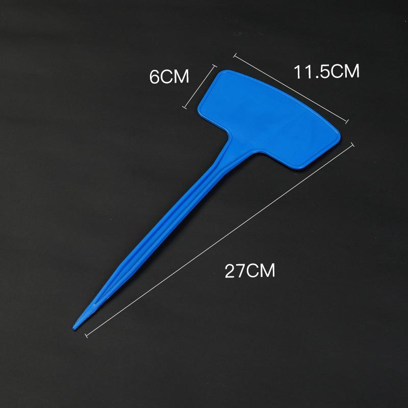 Large Thickened Plastic Ground Stake with Fan-shaped Marking Label for Gardening