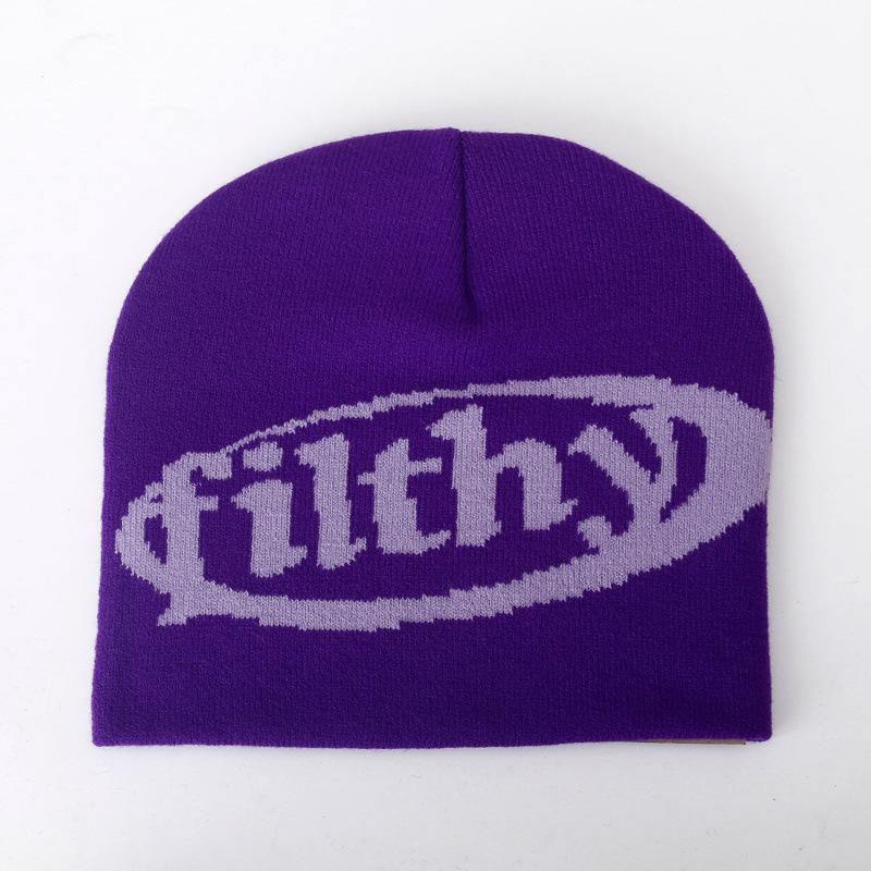 Autumn and Winter Single Product Multi-color Letter Knitted Hat Popular Hip-hop Street Hat Men's and Women's Sports and Leisure Cold Hat