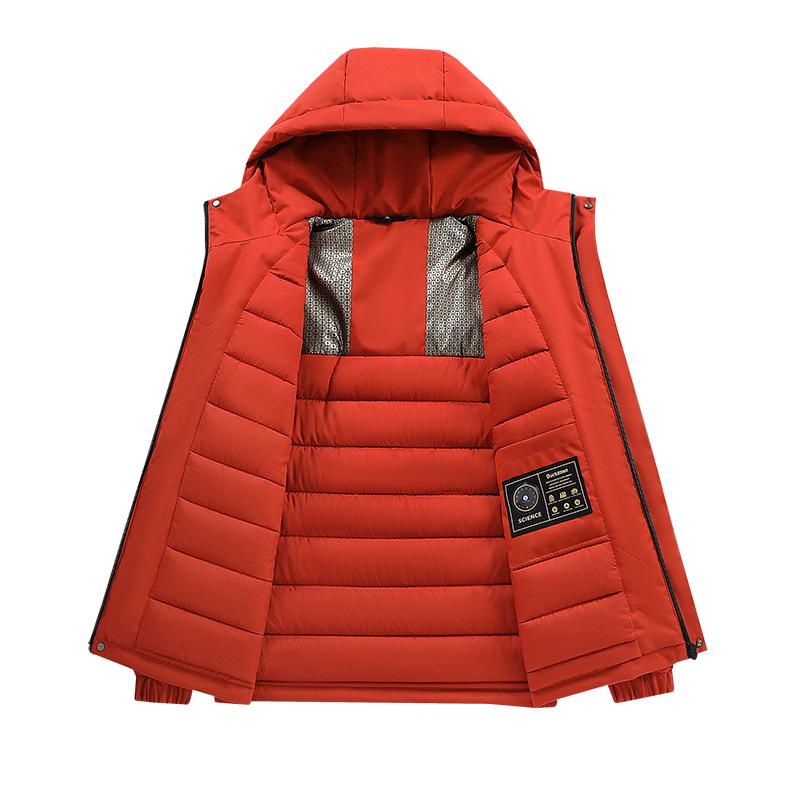 Unisex Graphene Windproof Jacket: Thick, Warm, Solid Color for Outdoor Sports & Mountaineering