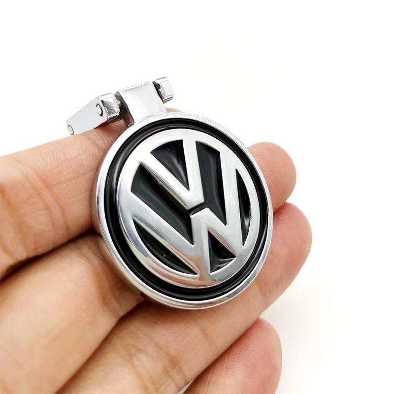 Valve Stems Caps 3D Metal/Leather Car Logo Key Chain Keyring Auto Interior Accessorie For Volkswagen VW Passat Polo Arteon Jetta Yy1