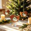 1/3Pcs Rustic Wooden Bird Sun Catcher  Prism Rainbow Window Hanging Suncatcher For Garden Home Decor Bird Lover Gift