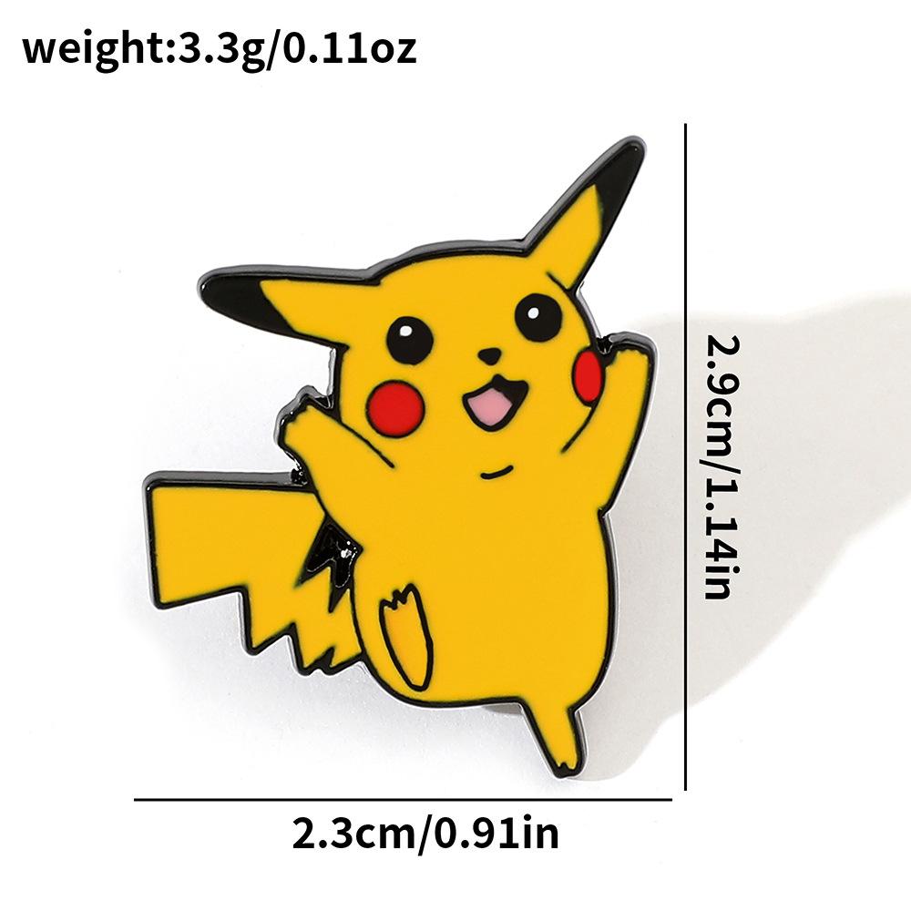 Japanese Anime Pokémon Metal Badge Pikachu Pokémon Xiaozhi Alloy Brooch Accessory Pin