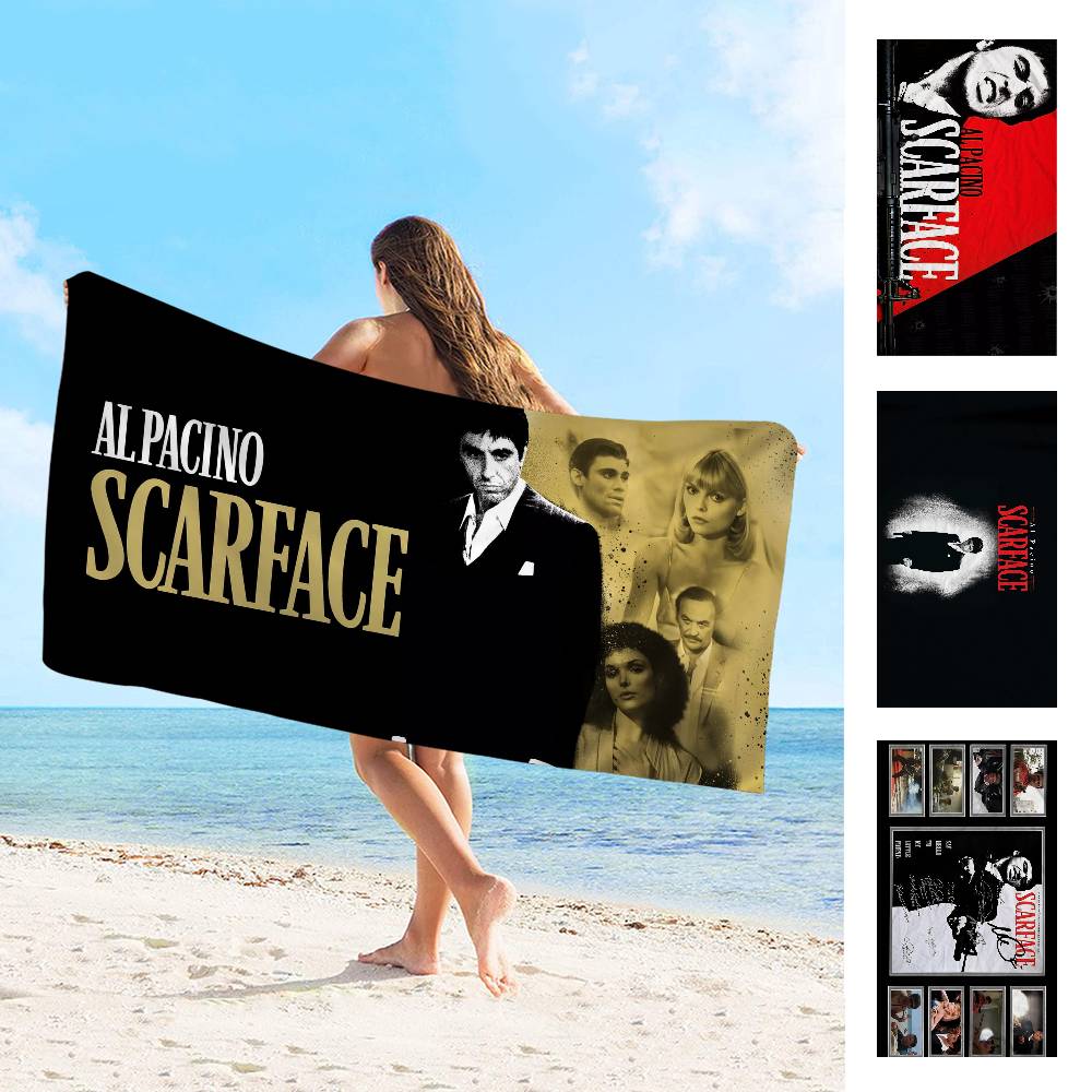 Movie S-Scarface Beach Towel Colorful Bath Towels For Girl Microfiber Quick Dry Custom Sand Free Beach Yoga Spa Gym Pool