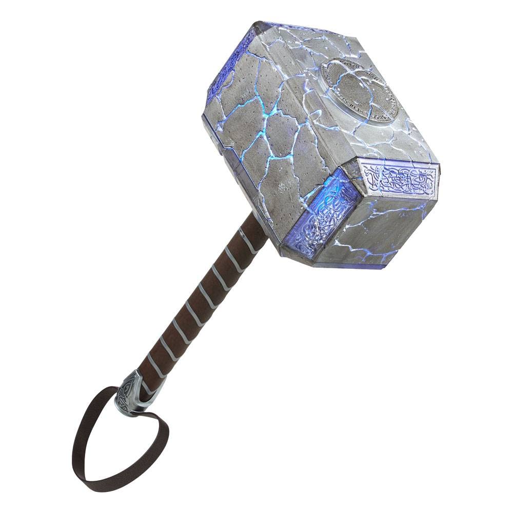 

Hasbro Marvel Legends Series Thor Mjolnir Electronic Hammer F3560, Authentic with Light and Sound Effects, Thor: Love and Thunder Roleplay Item