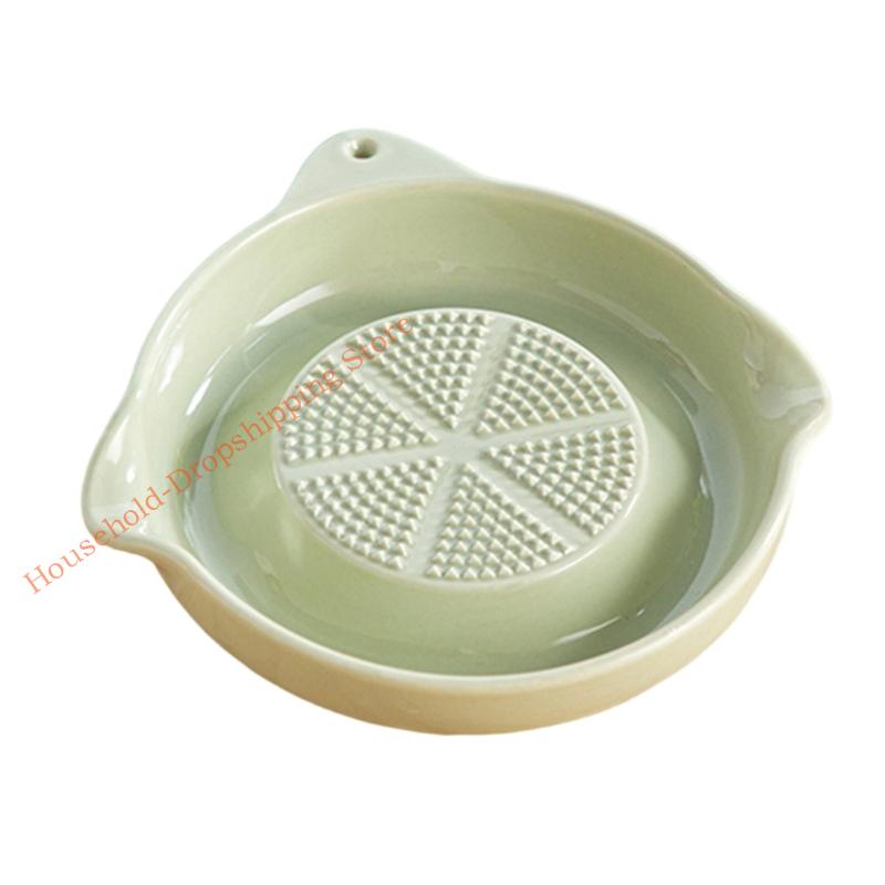 Multifunctional Ceramic Garlic Crusher for Preparing Garlic Pastes Gingers Puree and Seasonings Vegetable Grater Grinder