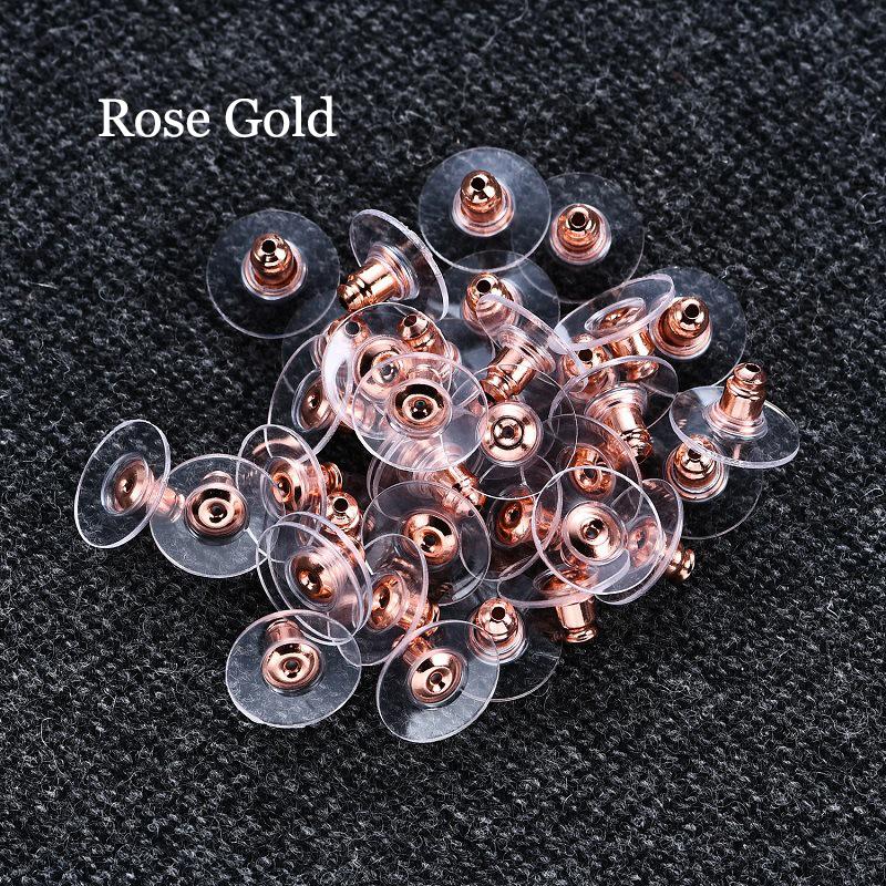 Lan Guang 12mm 1000Pcs Copper+Rubber Earring Stoppers Stopper Stud Supplies DIY Jewelry Findings Making Accessories