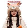 Furry Ears Plush Winter Hat for Women Girl Warm Comfortable Unisex Earflap Cap for Skiing Camping Daily Outdoor Use