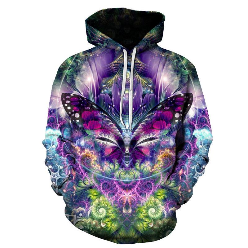 3D Printed Geometric Love Heart Hoodie For Men Colorful Pattern Long Sleeves Spring Autumn Sweatshirts Pullover Street Hoodies